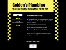 Tablet Screenshot of goldensplumbing.com